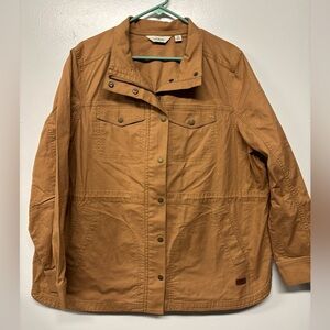L.L.Bean BeanFlex Tan Utility Canvas Barn Outdoor Safari Jacket Size 2X